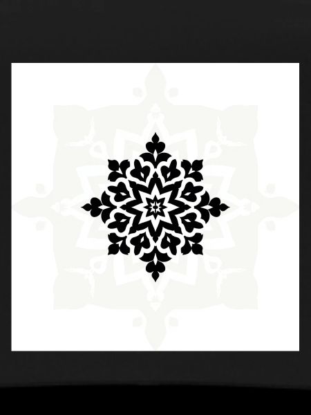 Kompliziertes schwarz-weißes Mandala-Muster