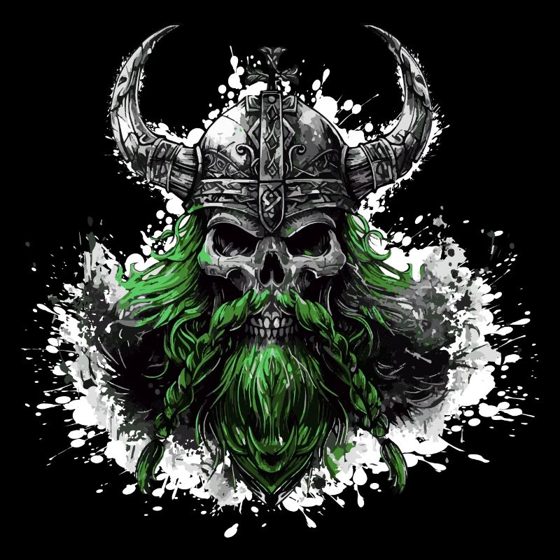 Wikinger Odin Totenkopf