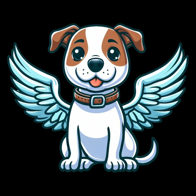 Süßer American Staffordshire Terrier-Engel im Comi