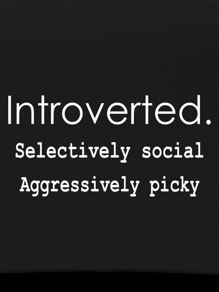 Introverti. Sélectivement social Agressivement difficile