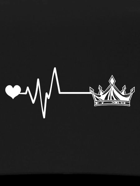 Crown pulse heartbeat icon