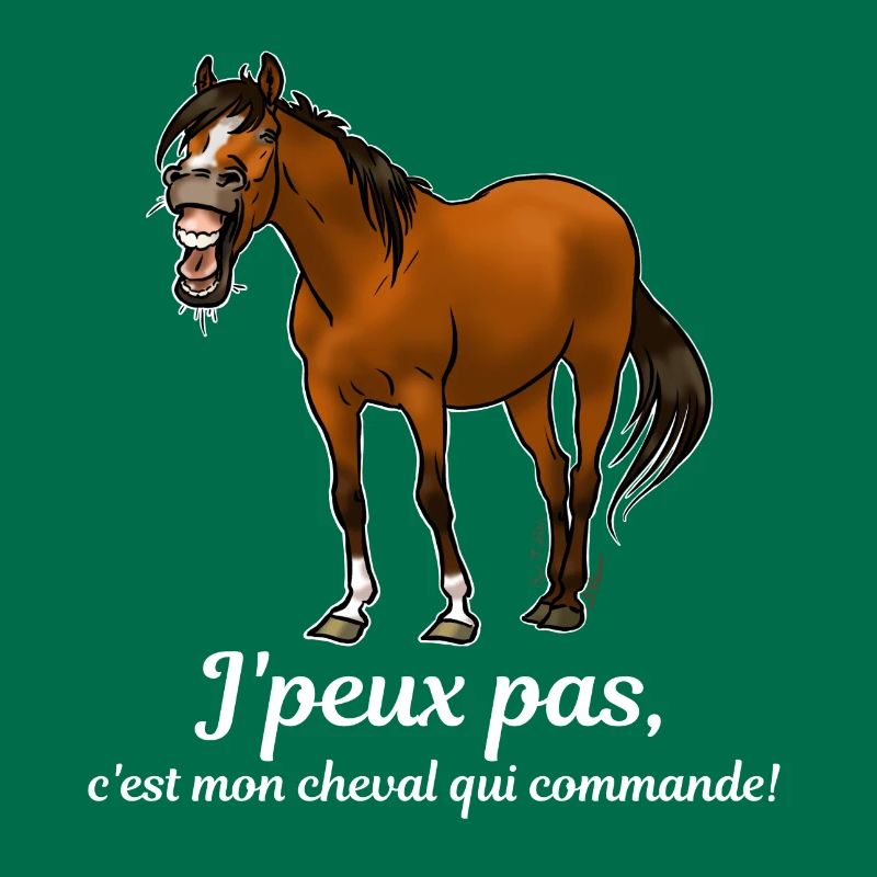 Mon cheval commande (blanc)