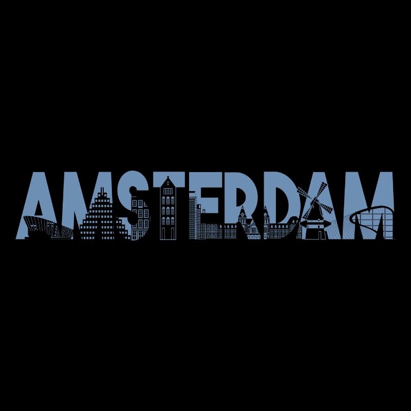 Amsterdam Skyline Silhouette – Urbain