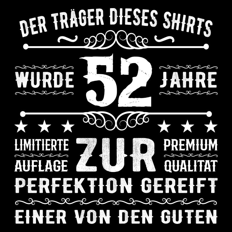 52 Jahre Geschenkidee zum 52 - Geburtstag