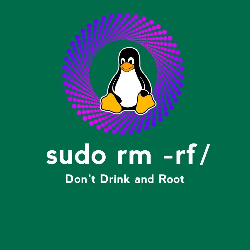 Computer Sys admin Penguin Nerd pc sudo rm -rf cod