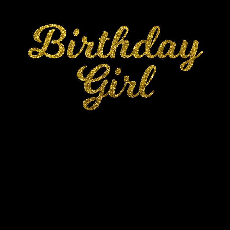 fille d'anniversaire - or brillant