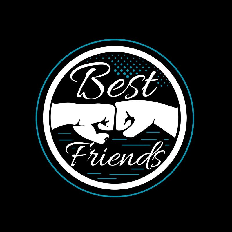Beste Freunde Fäuste Badge