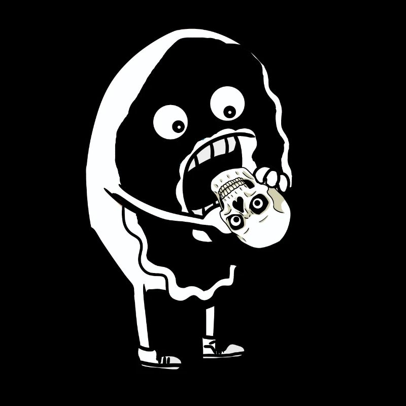 DONUT HORROR DARK GRUFTI GOTHIC SKULL DARK