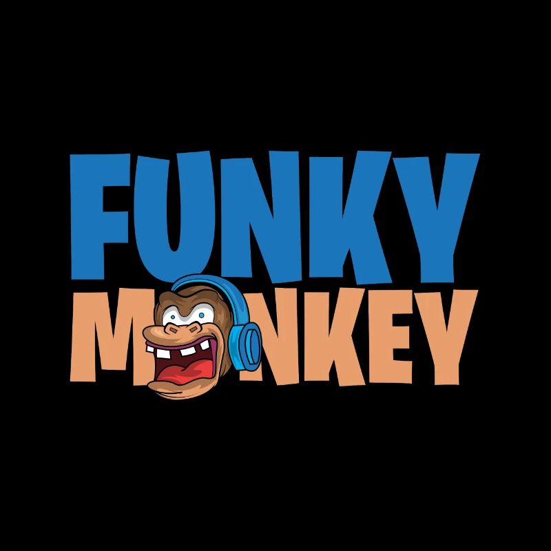 Funky Monkey Affe Kopfhoerer Geschenk