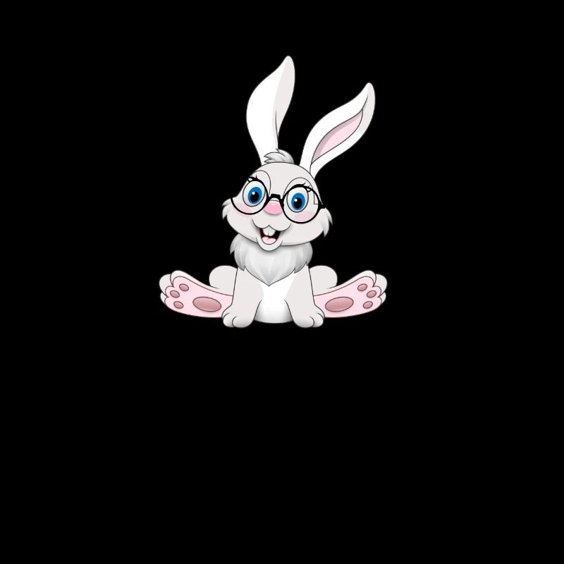 Funny Rabbit Cool Nerd Rabbit with Glasses