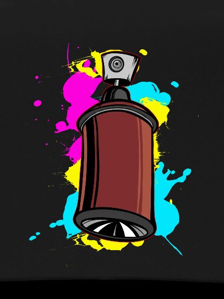 Bunter Schalfspray mit Graffiti-Design