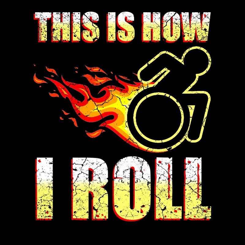 Rollstuhl Humor Behinderung Handicap Geschenk