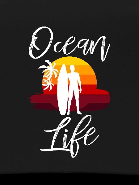 Ocean Life Surfer Sunset