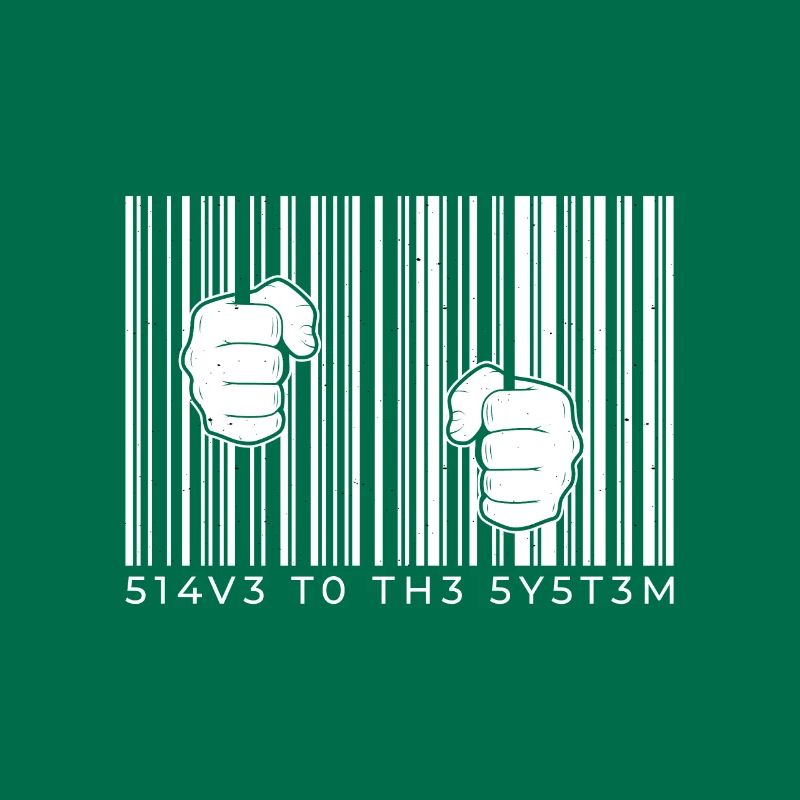 Barcode bars with hands cool design jail