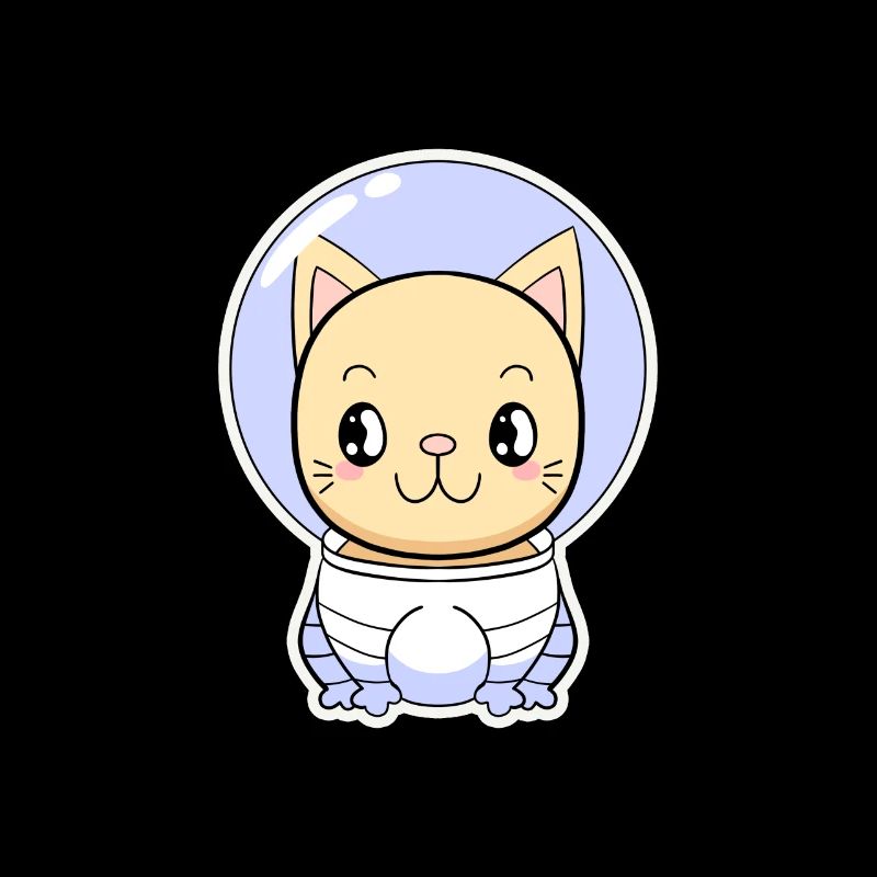 Cat en astronaute dans un casque spatial