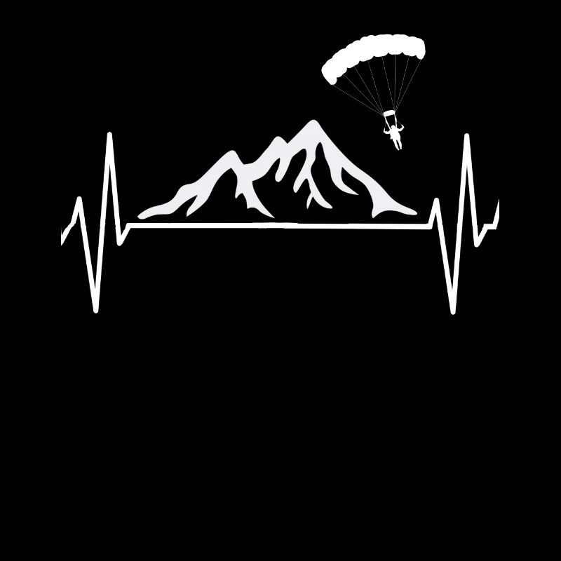Paragliding Paraglider Mountains EKG Gift