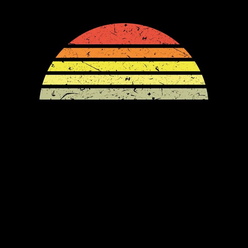 Sunset semicircle retro