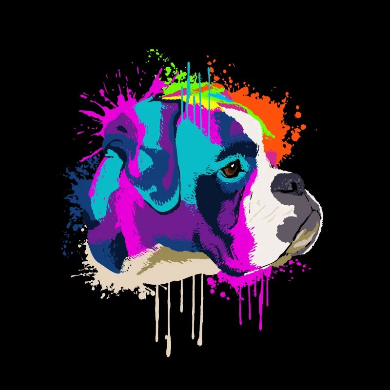 Splash Art Boxer Dog Lover Gift Idea