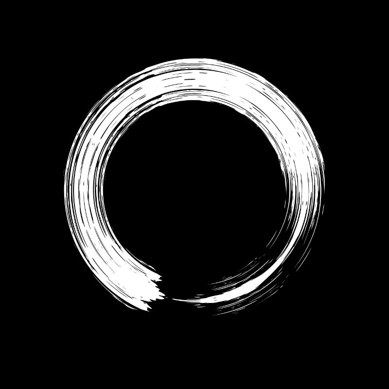 Circle design icon brush white