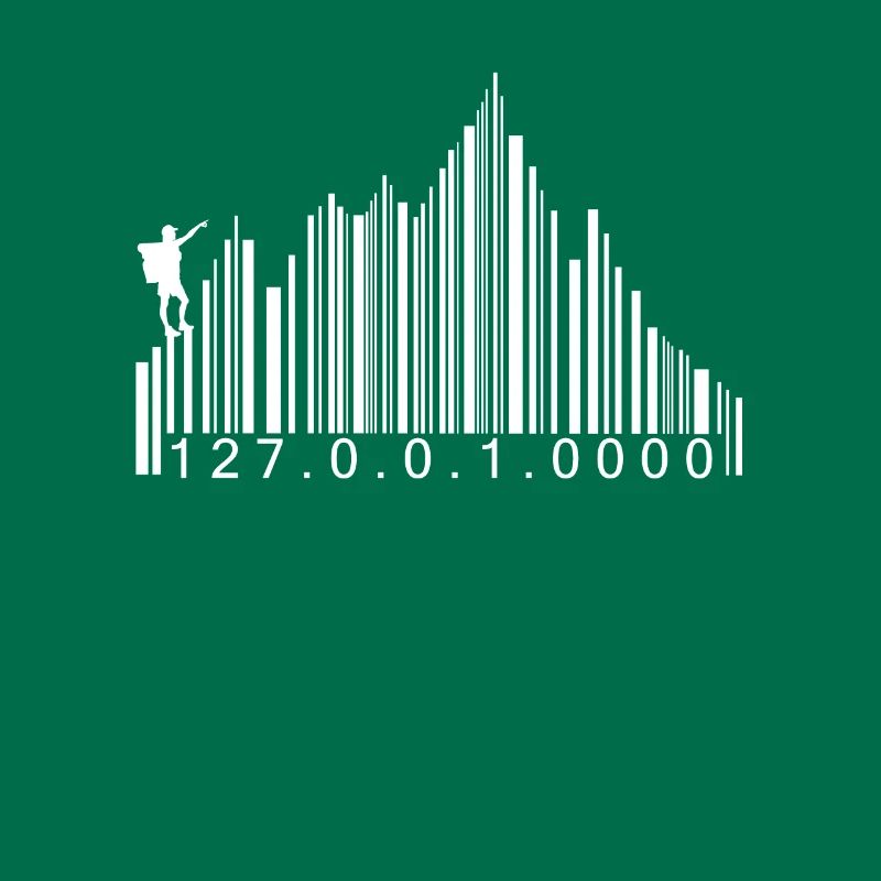 Barcode mountains code hiking hiker barcode