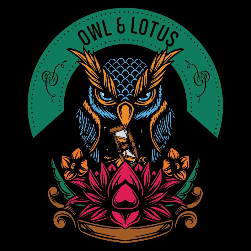 Lotus Eule Garten Geschenk