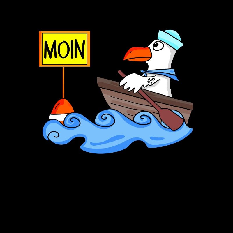 Moin Seemann Möwe Seemöwe Boot