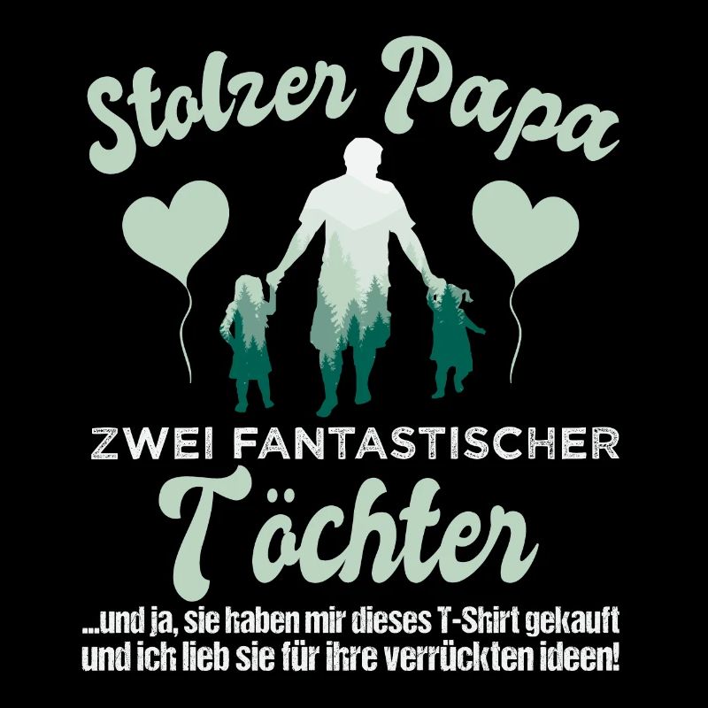 Stolzer Papa zwei Töchter