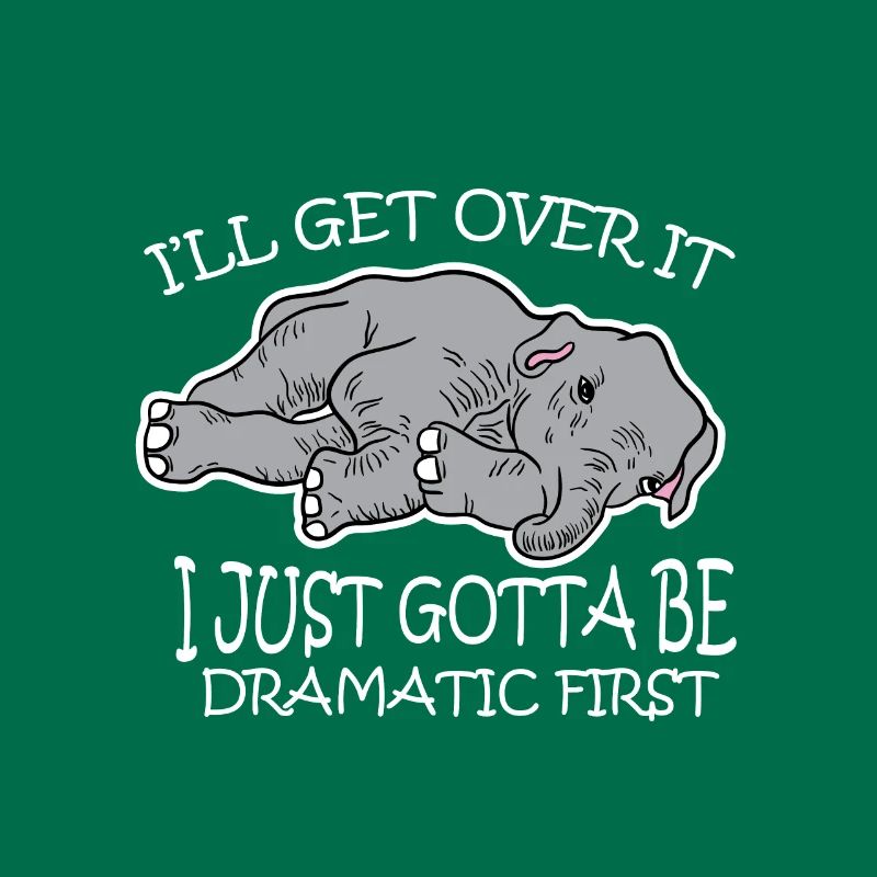 Dramatic Elefant Müde Bockig