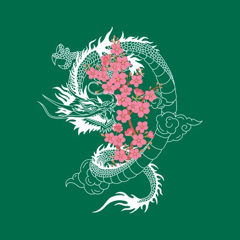Japanischer Drache Kirschblüten Baum Sakura Tree