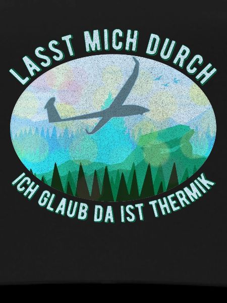 Modell Segelflugzeug Landschaft Retro Blau