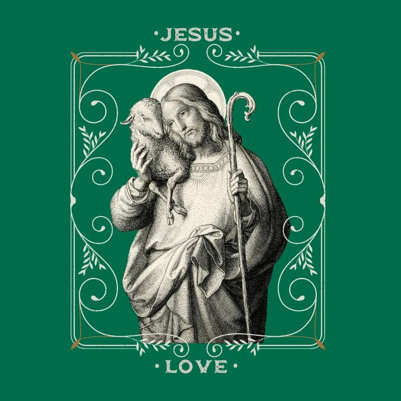 Jesus-mit-Schäfchen, Hirte, Jesus Christus