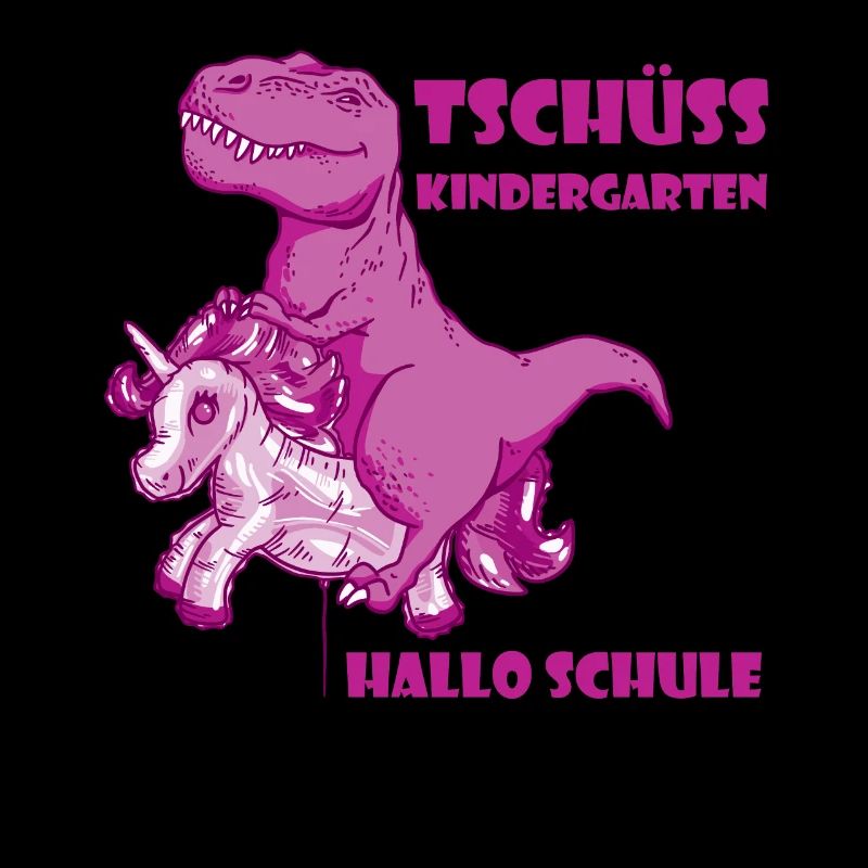 Dino T-Rex Schule Dinosaurier Schulkind Einhorn