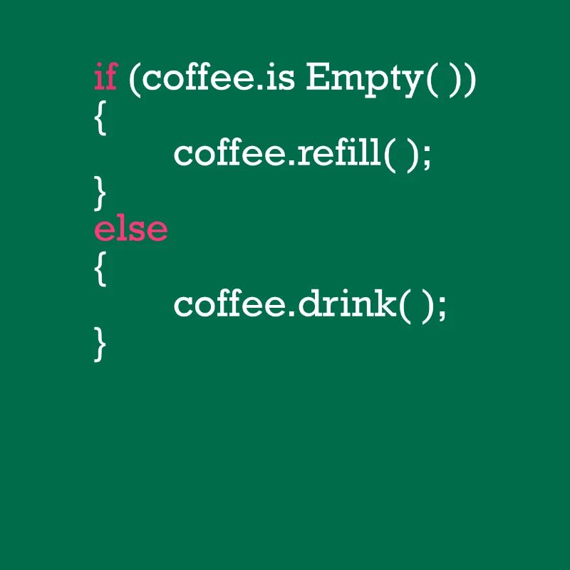 Programmcode Kaffee nachfüllen IT Entwickler