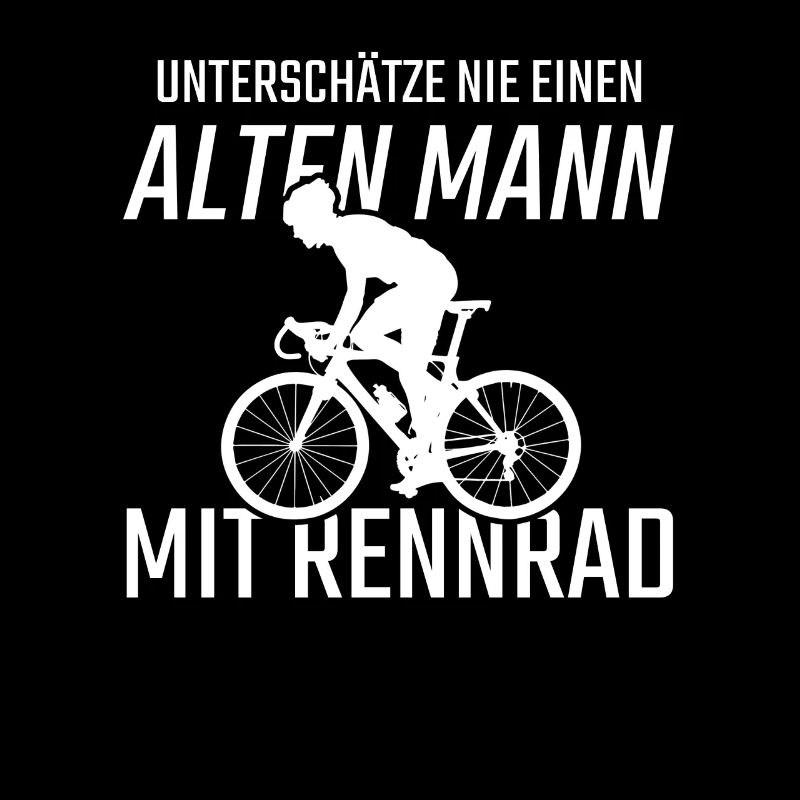 Alter Mann mit einem Rennrad