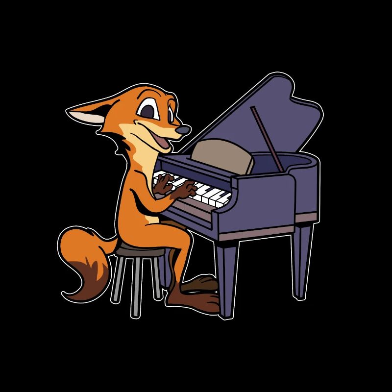 Comic Fuchs plays piano