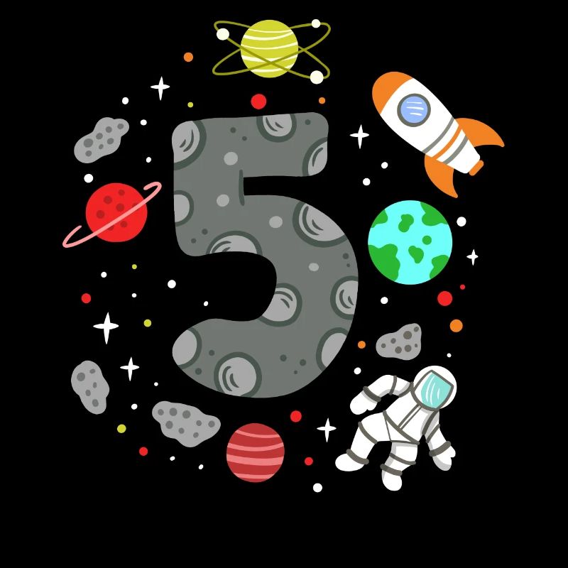 5. Geburtstag Weltraum Astronaut