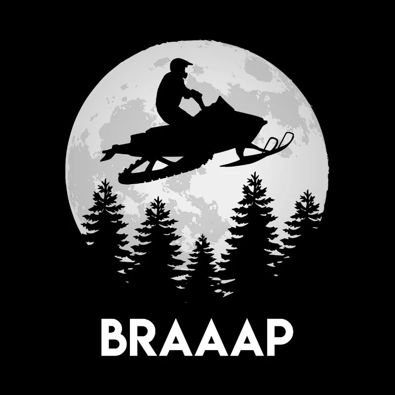 Snowmobile Full Moon Braaap Snowmobile