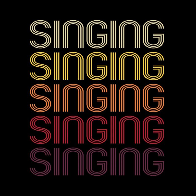 Singing Choir Musicians Saying Retro Gift