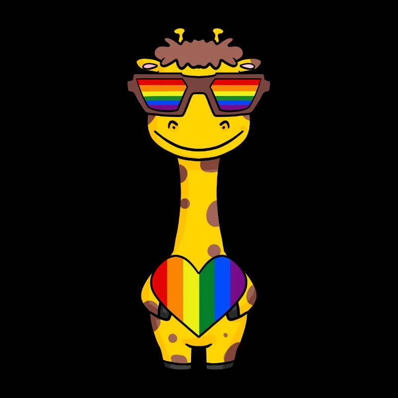 Giraffe Rainbow Colors