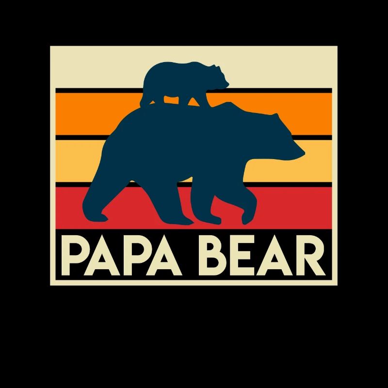 Werdender Papa Bear Vintage Vater
