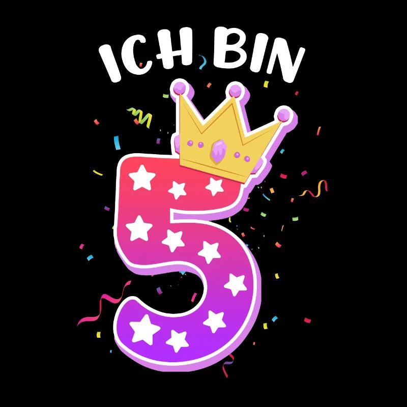 Ich bin schon 5 Jahre 5. Geburtstag Mädchen