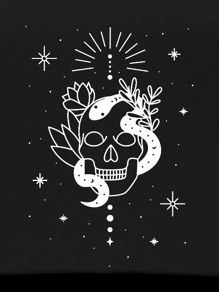 Trippy Occult Skeleton Snake