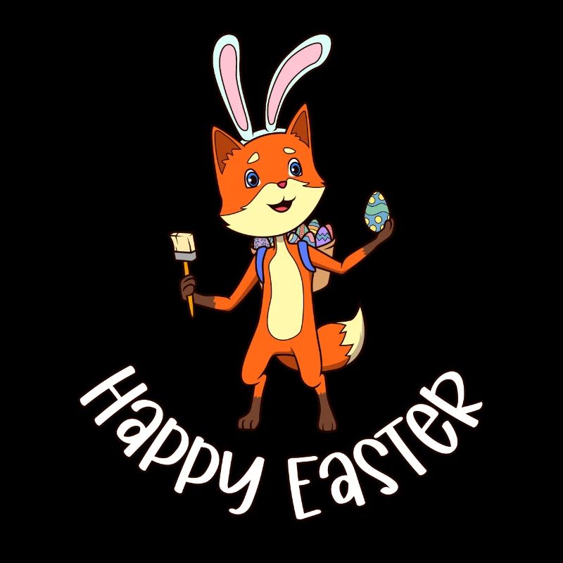 Fox with rabbit ears - Happy Easter