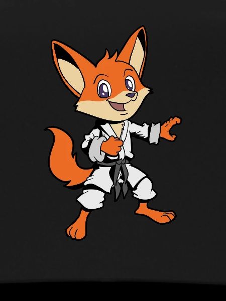 Comic Fuchs makes karate