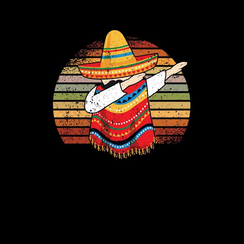 Dabbing Mexican Poncho Cinco de Mayo