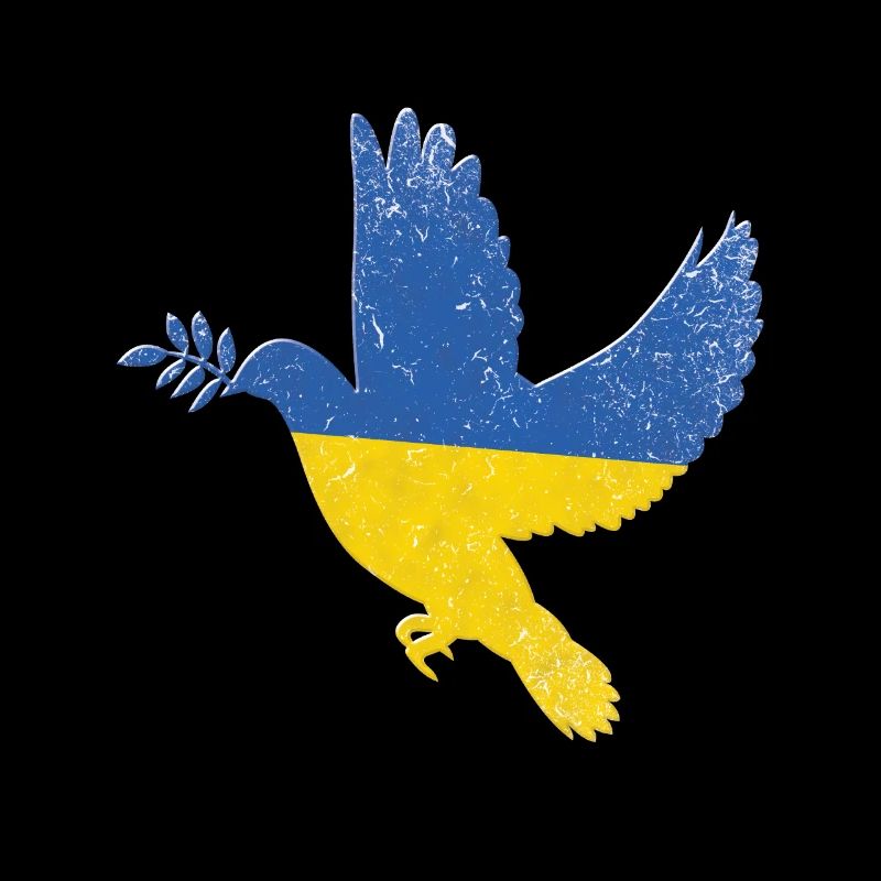 Symbole de paix du drapeau de l’Ukraine - Drapeau de l’Ukraine