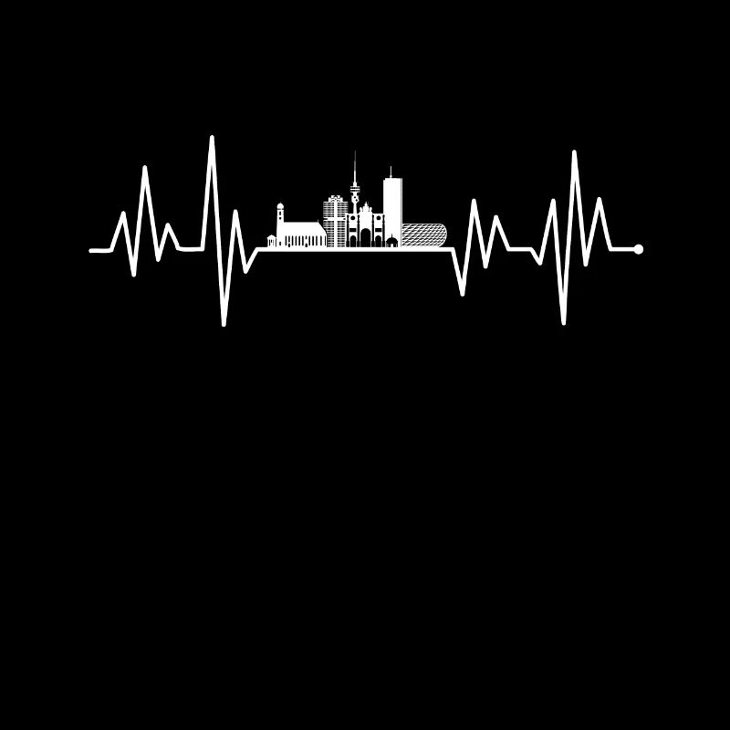 Munich Skyline Heartbeat