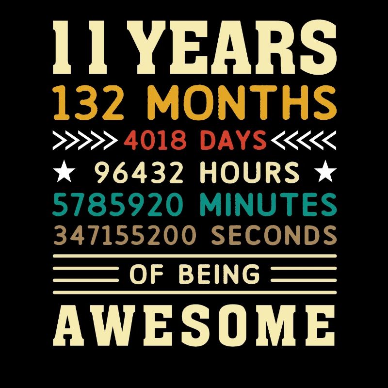 11 Jahre 132 Monate 4018 Tage Geburtstag Geschenk