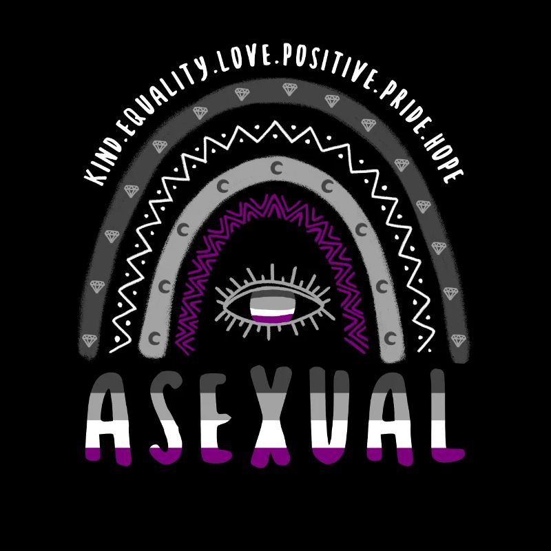 Boho Rainbow Asexuel