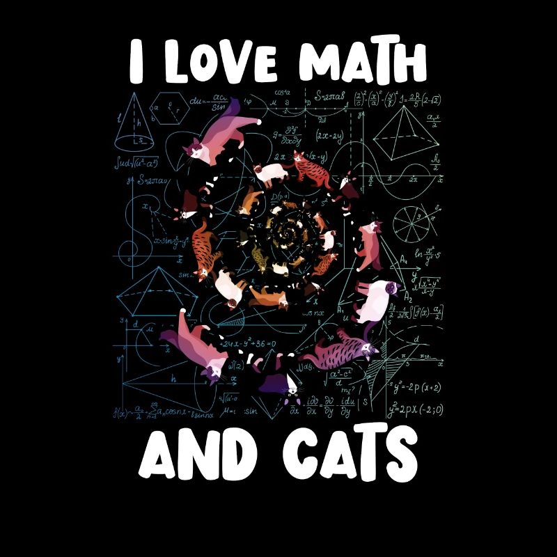 Math Kitty Cat I Love Math And Cats Mathematics